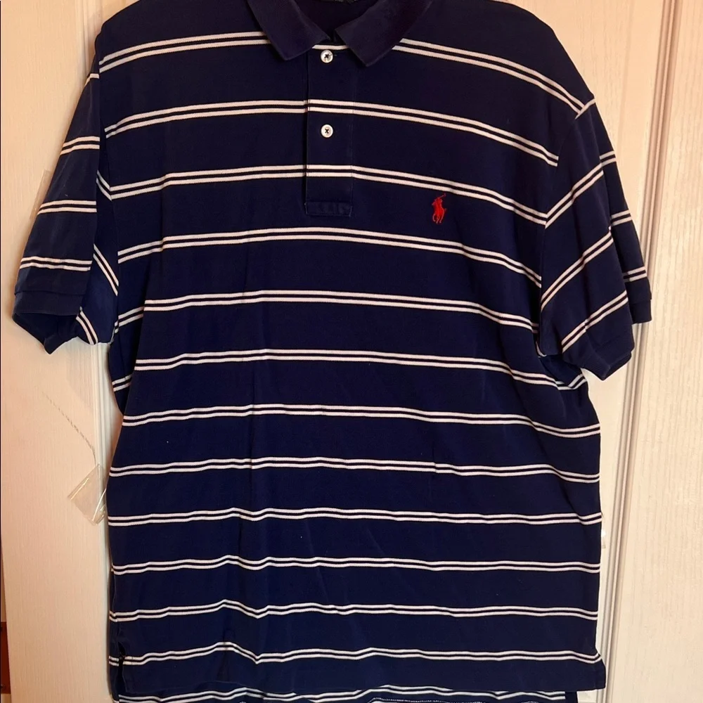 Ralph Lauren Navy Polo with White Accents